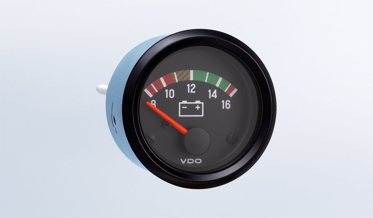VDO 332-932 12V Voltmeter, .250" Spade Connection