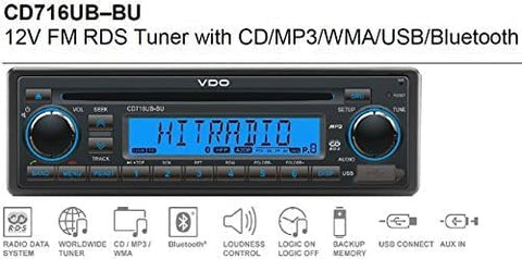 Continental RADIO USB MP3 WMA BLUETOOTH 12V CD7416UB-OR is now CD716UB-BU