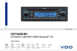 Continental RADIO USB MP3 WMA BLUETOOTH 12V CD7416UB-OR is now CD716UB-BU