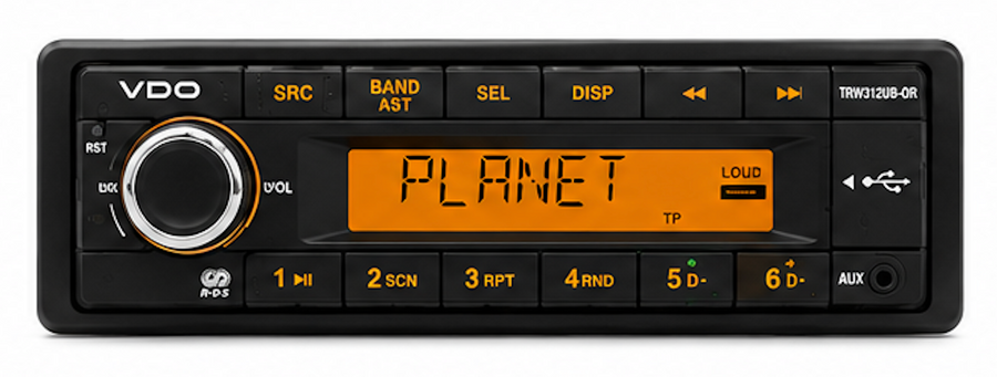 VDO Continental TRW312UB-OR Bluetooth Radio with Wiring Harness (Replaces TR7412UB-OR)