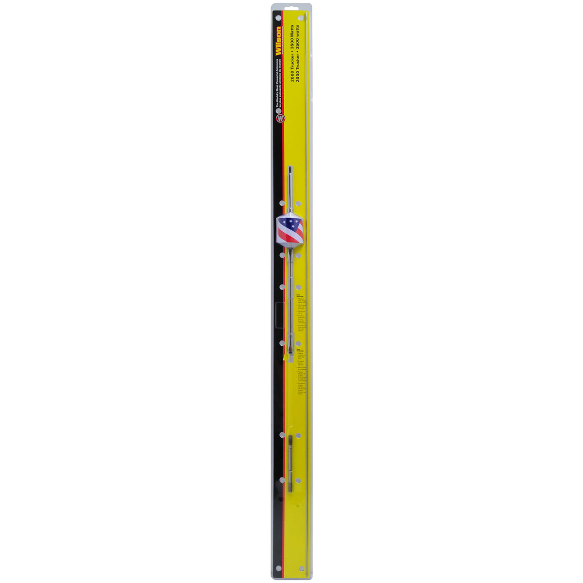 Wilson Antennas 305FLAG T2000 Series 3500 Watt Trucker Antenna Mobile CB Replacement Antenna Steel Whip Patriotic USA