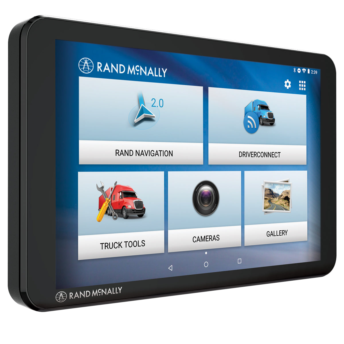 Rand McNally Refurbished TND85 Tablet Truck GPS And Tablet in One 8-Inch Screen with Built-In Dash Cam Easy-to-Read Display-Black