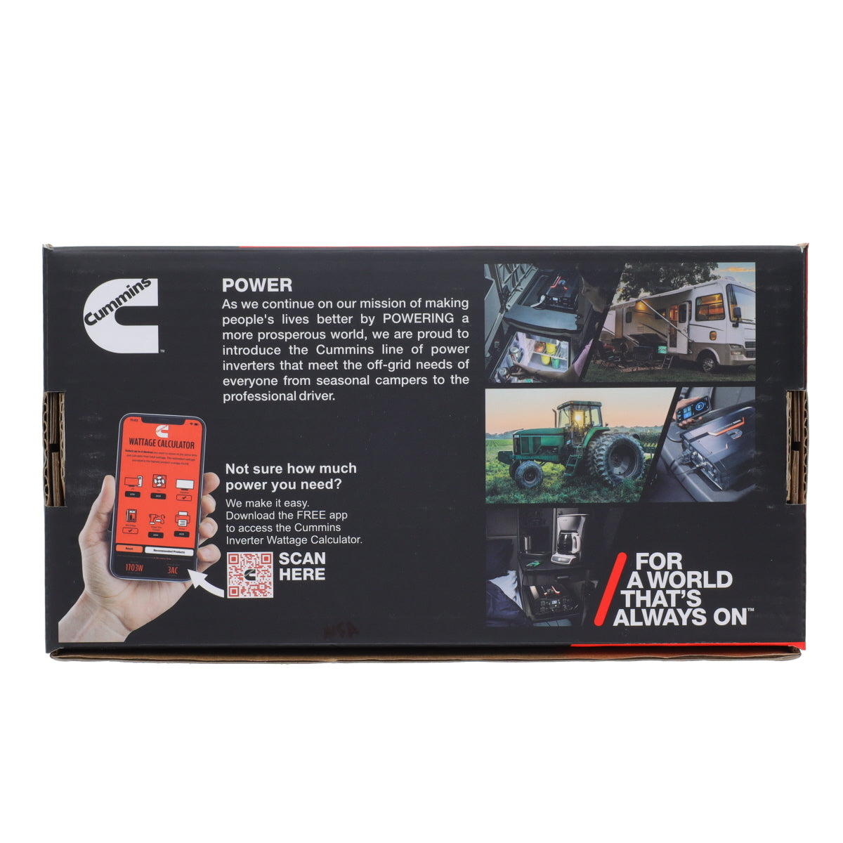 Cummins 400 Watt Car Power Inverter DC 12V to 110V AC Converter Full Kit CMN400