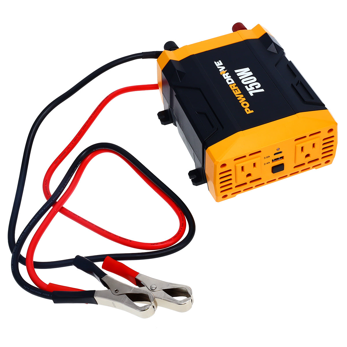 750 Watt Power Inverter DC 12v to 110v AC Car Converter with 2 USB Ports 2 AC Outlets PWD750