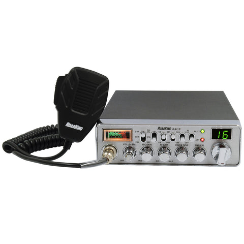 RoadKing RKCBCLASSIC 40 Channel Classic CB Radio with Noise-Cancelling Microphone Large Digital Display and Illuminated SWR Meter