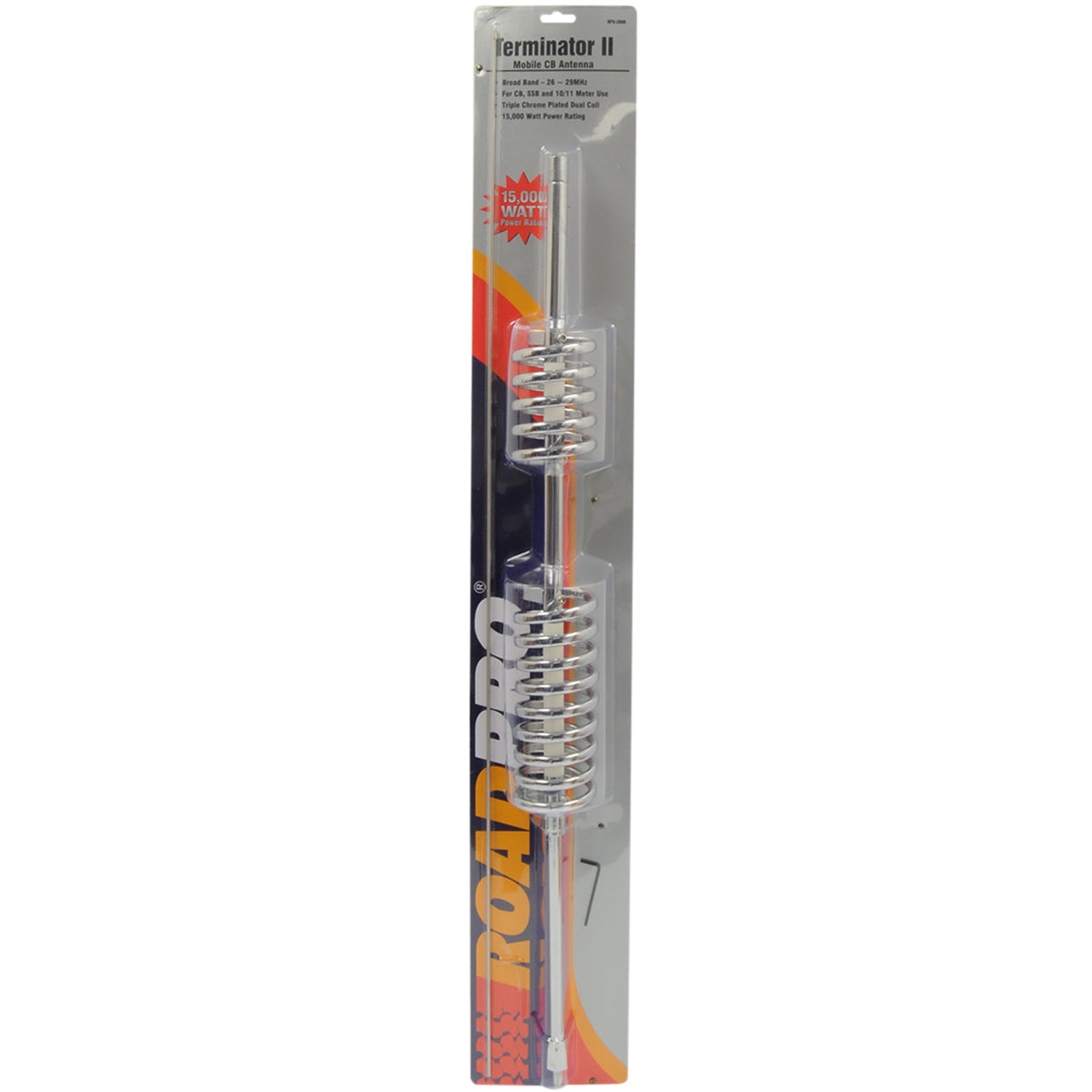 RoadPro Terminator II Double Coil CB Antenna RPS-2000 High Power CB Radio Antenna 15K Watt