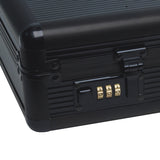 Briefcase with Lock Combination Anti-Theft Attache Black Aluminum SPC-941G