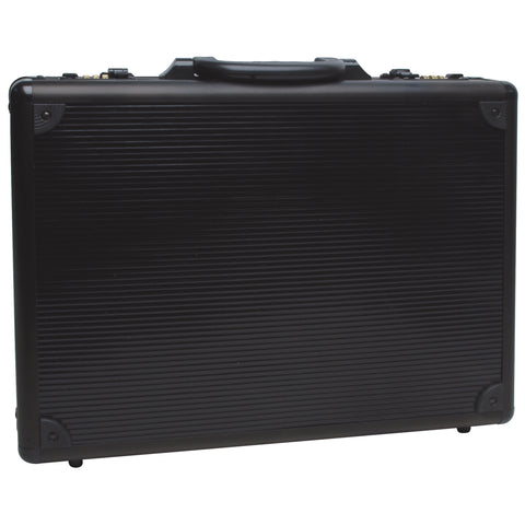 Briefcase with Lock Combination Anti-Theft Attache Black Aluminum SPC-941G