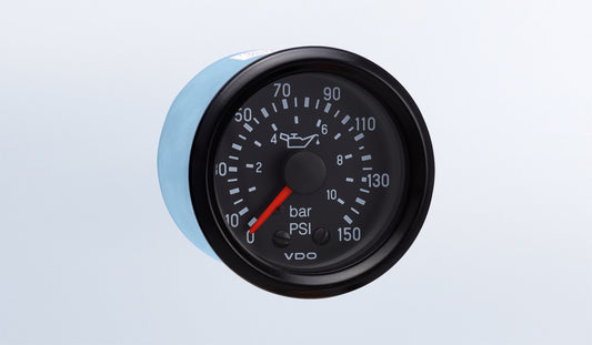 VDO 150-904 150 PSI/10 bar Mechanical Oil Pressure Gauge, 12V