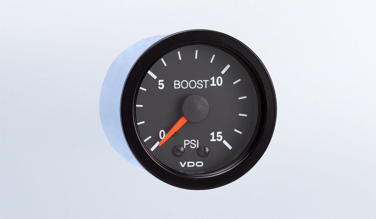 VDO 150-101 15 PSI Mechanical Boost Gauge, 12V