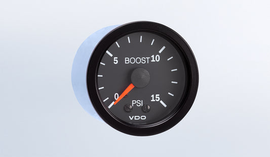 VDO 150-101 15 PSI Mechanical Boost Gauge, 12V