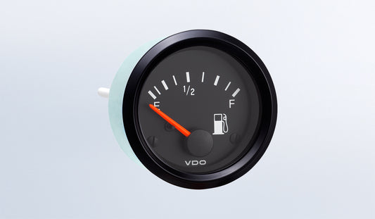 VDO 301-906 Fuel Gauge, Use with Tube Type Sender, 24V, .250" Spade Connection