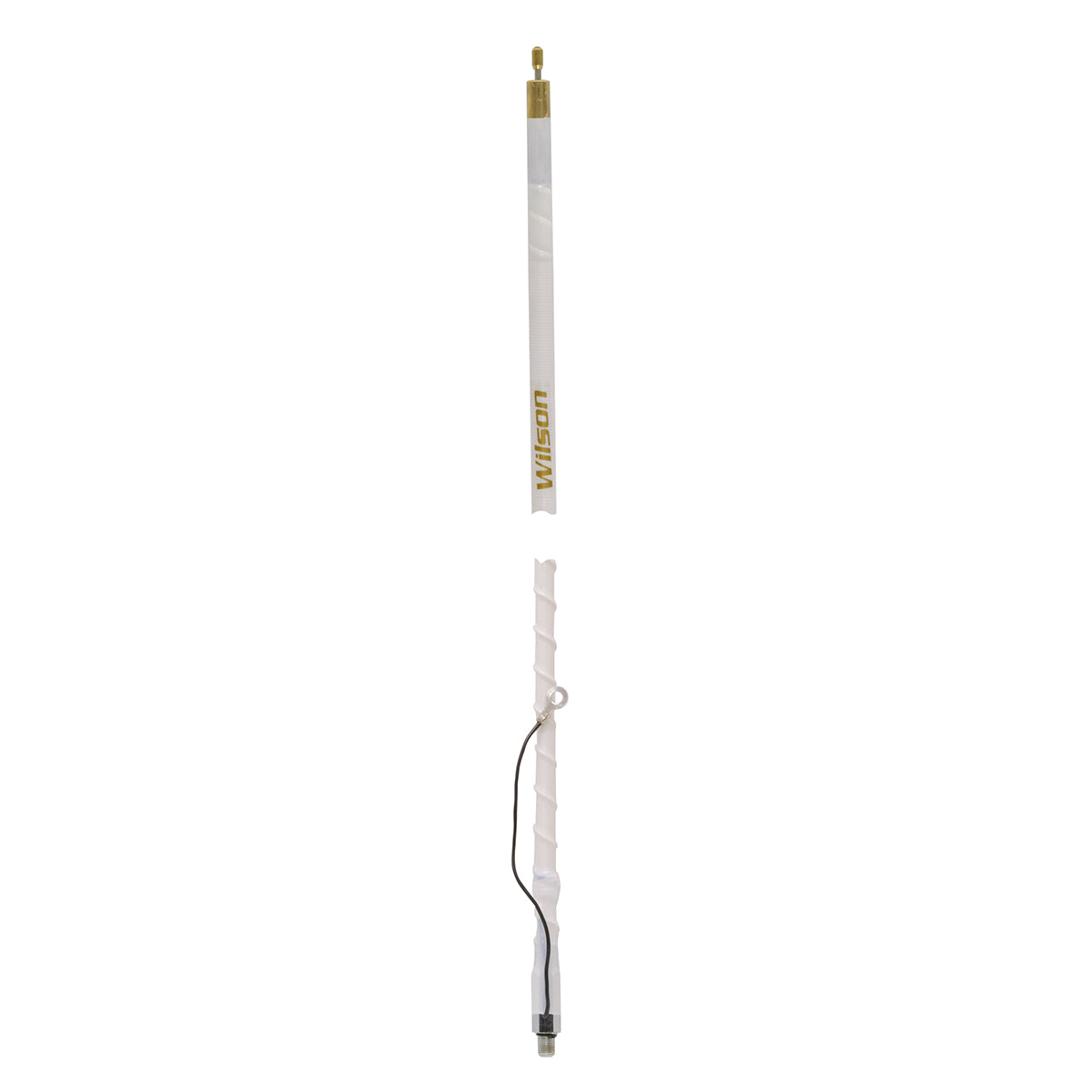 Wilson 305-485 3 ft Silver Load FGT fiberglass CB antenna whip, white