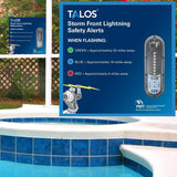 TALOS Pool Safety Sign 14in x 14in and Lightning Detector Kit | Battery Operated SFD-1414P-MTB