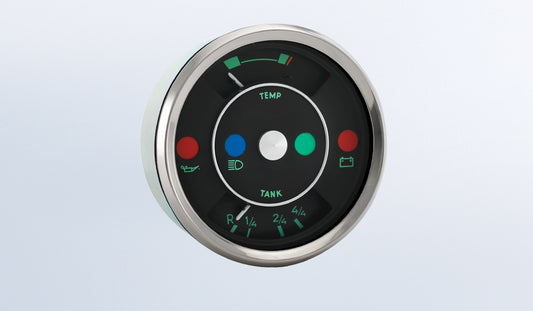 VDO A2C59519848-S "356" 100mm Temperature & Fuel Gauge with Warning Lights
