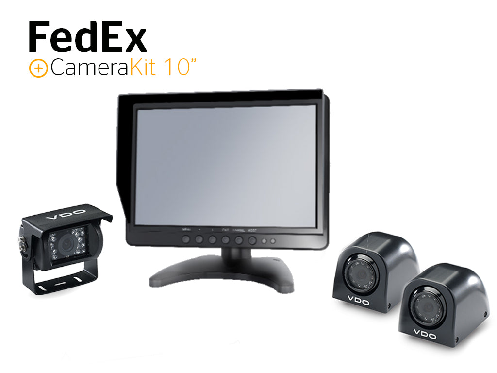 VDO Continental FedEx 10" camera kit: 10-inch monitor, rear camera and two side cameras