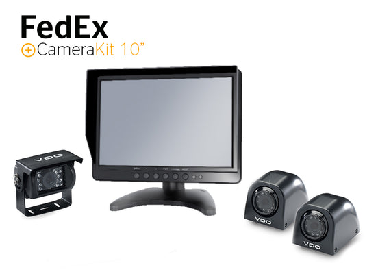 VDO Continental FedEx 10" camera kit: 10-inch monitor, rear camera and two side cameras