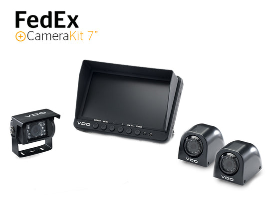VDO Continental FedEx 7" camera kit: 7-inch monitor, rear camera and two side cameras
