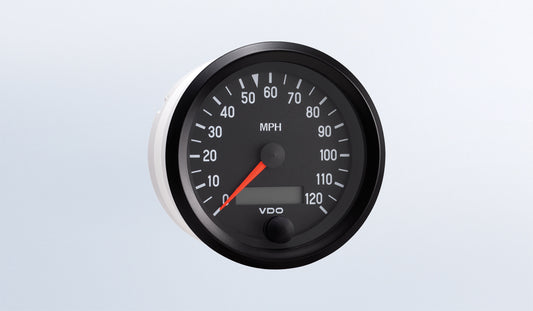 VDO 437052 120MPH 3 3/8" Electronic Speedometer with Autocalibration