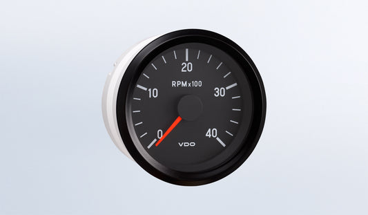 VDO 333-969 4,000 RPM 2 1/16" (52mm) Tachometer, 12V, 400-1300Hz Alternator Signal
