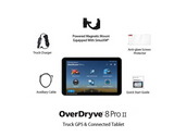 Rand McNally OverDryve 8 Pro II Truck GPS & Connected Tablet, Car Navigation with 8” Display, Built-in Satellite Radio, Fully Adjustable Dash Cam