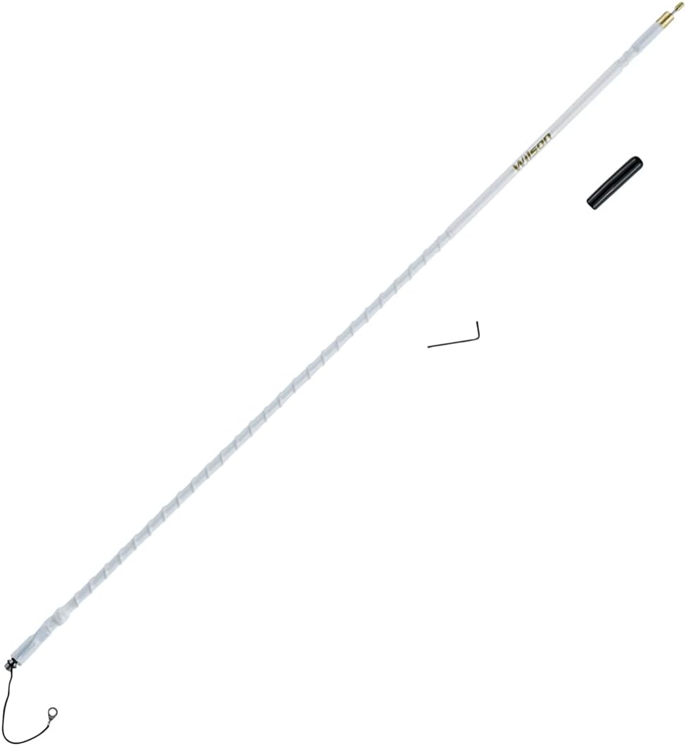 Wilson 305-485 3 ft white Silver Load fiberglass CB antenna whip