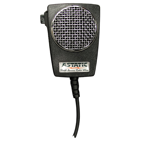 Astatic CB Mic 302-10005 Amplified Ceramic Power 4-Pin CB Microphone Black