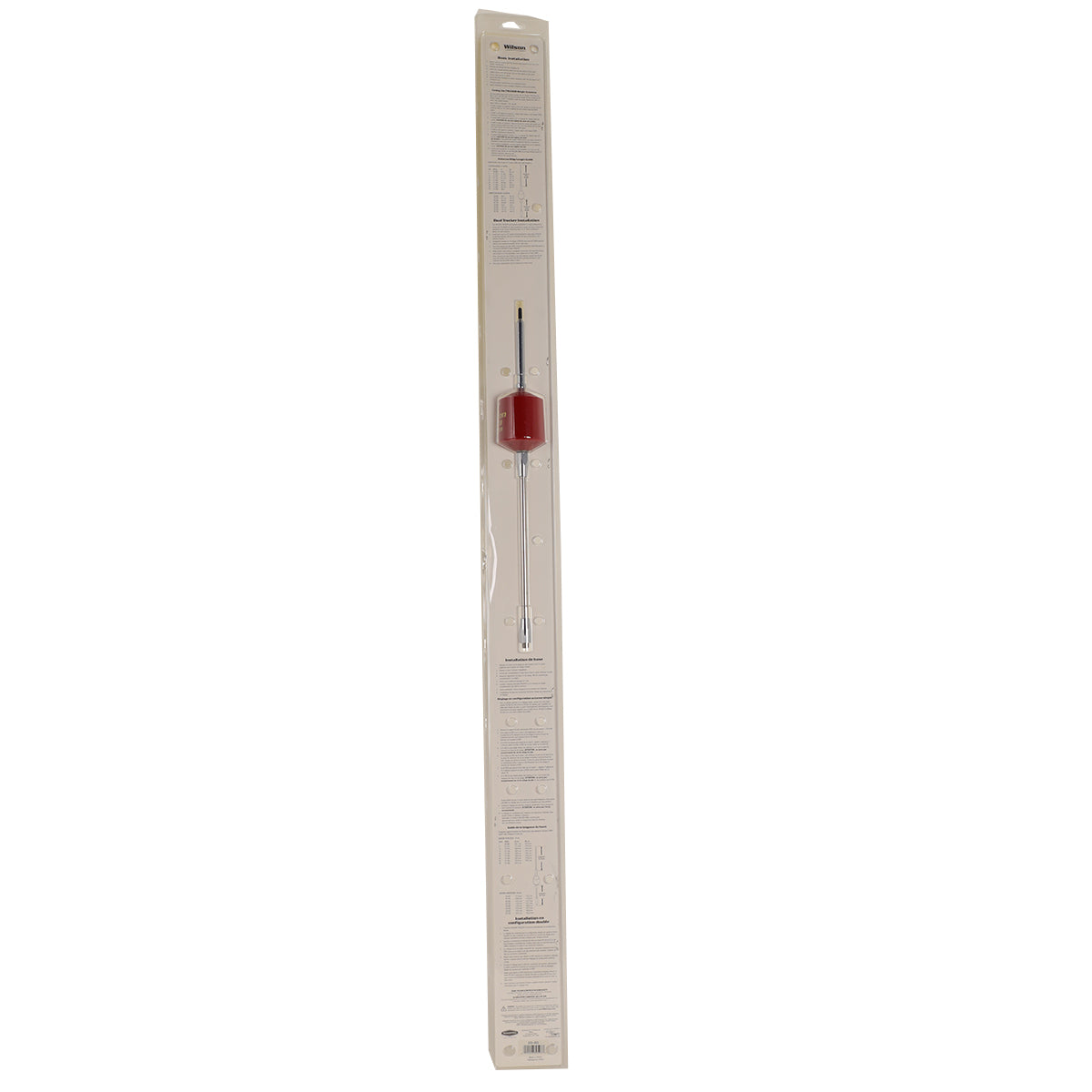 Wilson 305-493 T2000 Series Red Mobile CB Trucker Antenna with 5-Inch Shaft 49-Inch Steel Whip 3500 Watts Low Loss CB Radio Antenna - Red
