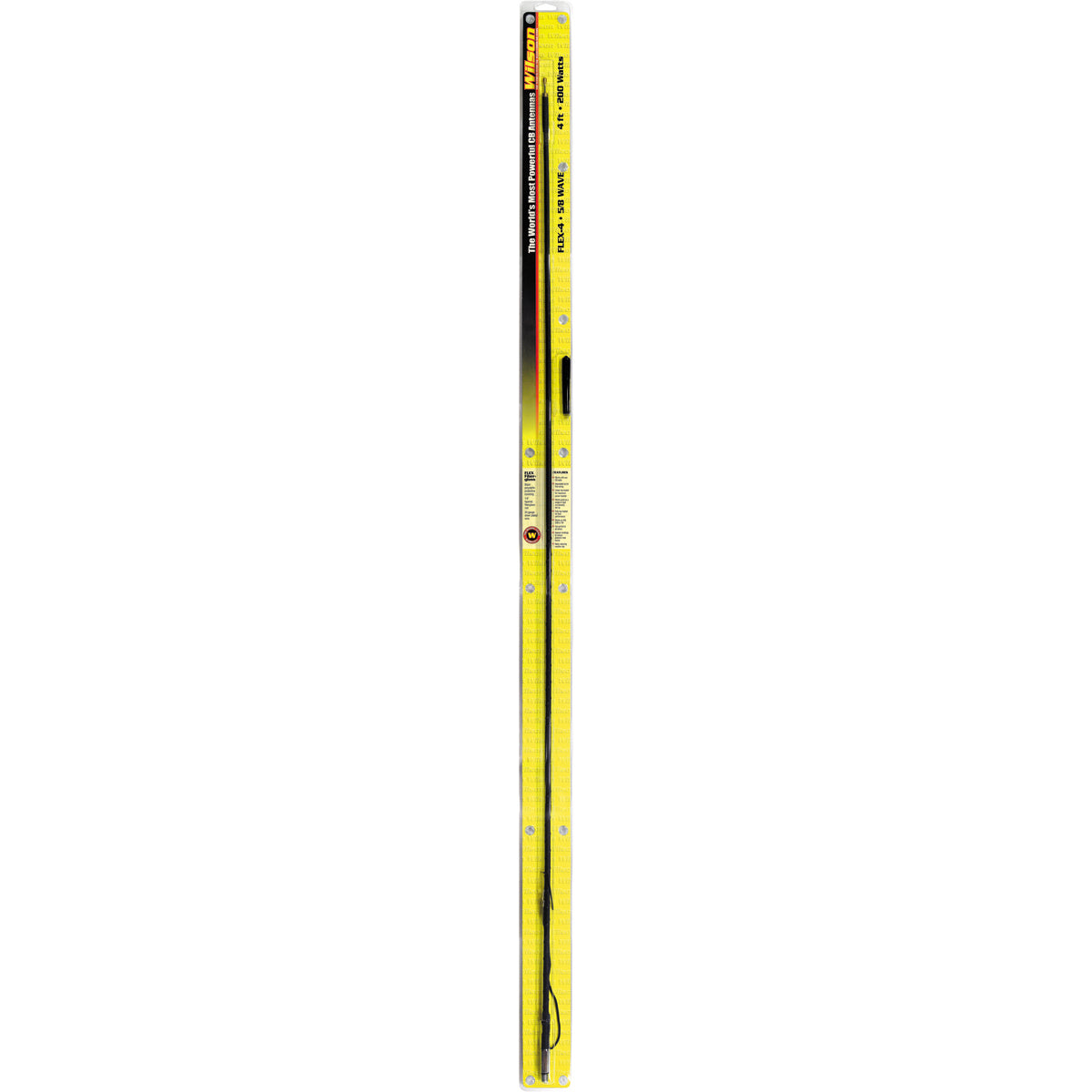 Wilson 305-4FD Silver Load Series 4 Foot CB Antenna Flex Whip 305-4FD Tunable Tip 200-Watt Fiberglass Flex CB Radio Antenna-Dark Gray