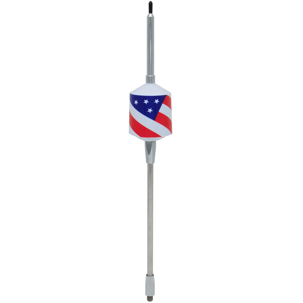 Wilson Antennas 305FLAG T2000 Series 3500 Watt Trucker Antenna Mobile CB Replacement Antenna Steel Whip Patriotic USA