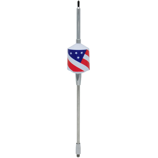 Wilson Antennas 305FLAG T2000 Series 3500 Watt Trucker Antenna Mobile CB Replacement Antenna Steel Whip Patriotic USA