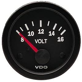 VDO 332103 Vision Style Voltmeter Gauge 2 1/16" Diameter