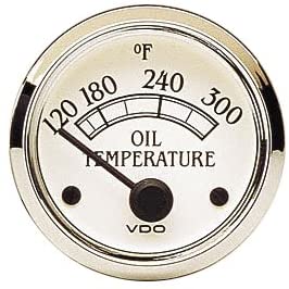 VDO 310709 Cockpit Royale Style Electrical Oil Temperature Gauge 2 1/16" Diameter, 300F