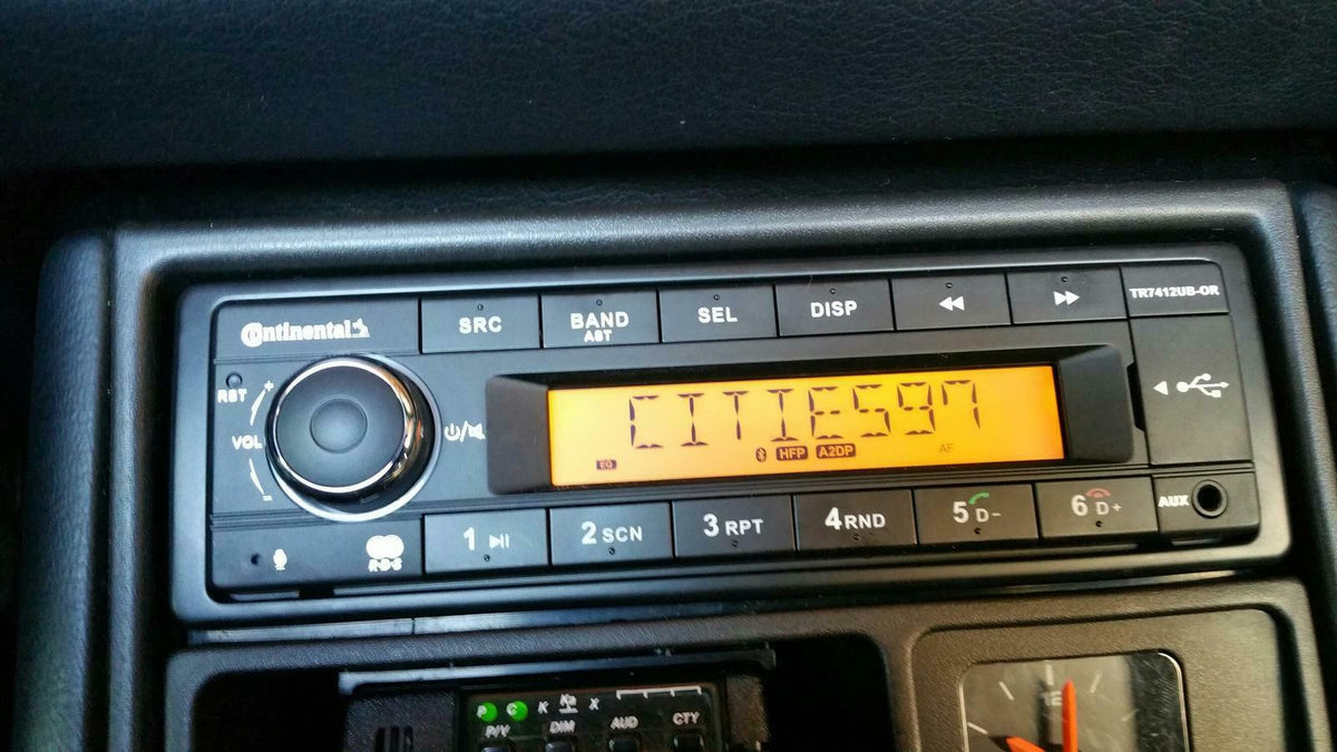OpenBox VDO CONTINENTAL TR7412UB-OR PORSCHE MERCEDES 12v RADIO *ORANGE DISPLAY