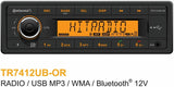 OpenBox VDO CONTINENTAL TR7412UB-OR PORSCHE MERCEDES 12v RADIO *ORANGE DISPLAY