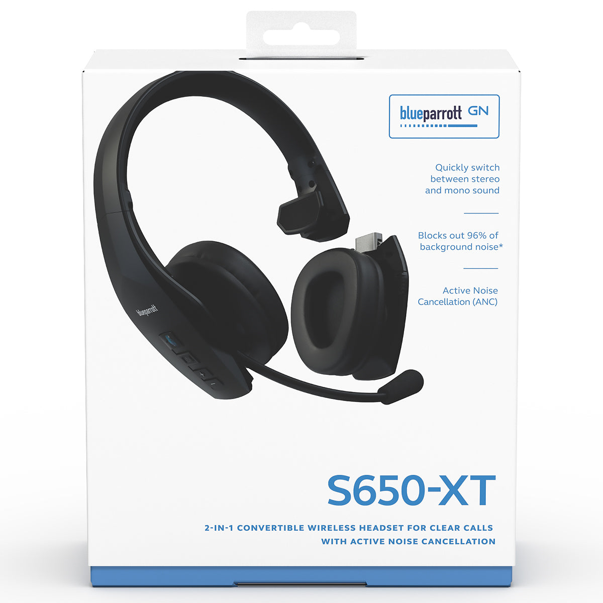 BlueParrott S650-XT 2-in-1 Convertible Stereo Mono Headset
