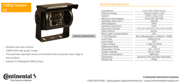 VDO Continental FedEx Rear Camera 2910002613400