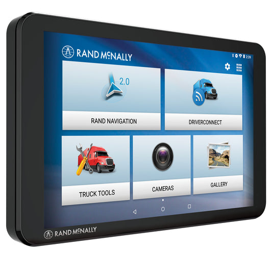 Rand McNally Refurbished TND85 Tablet Truck GPS And Tablet in One 8-Inch Screen with Built-In Dash Cam Easy-to-Read Display-Black