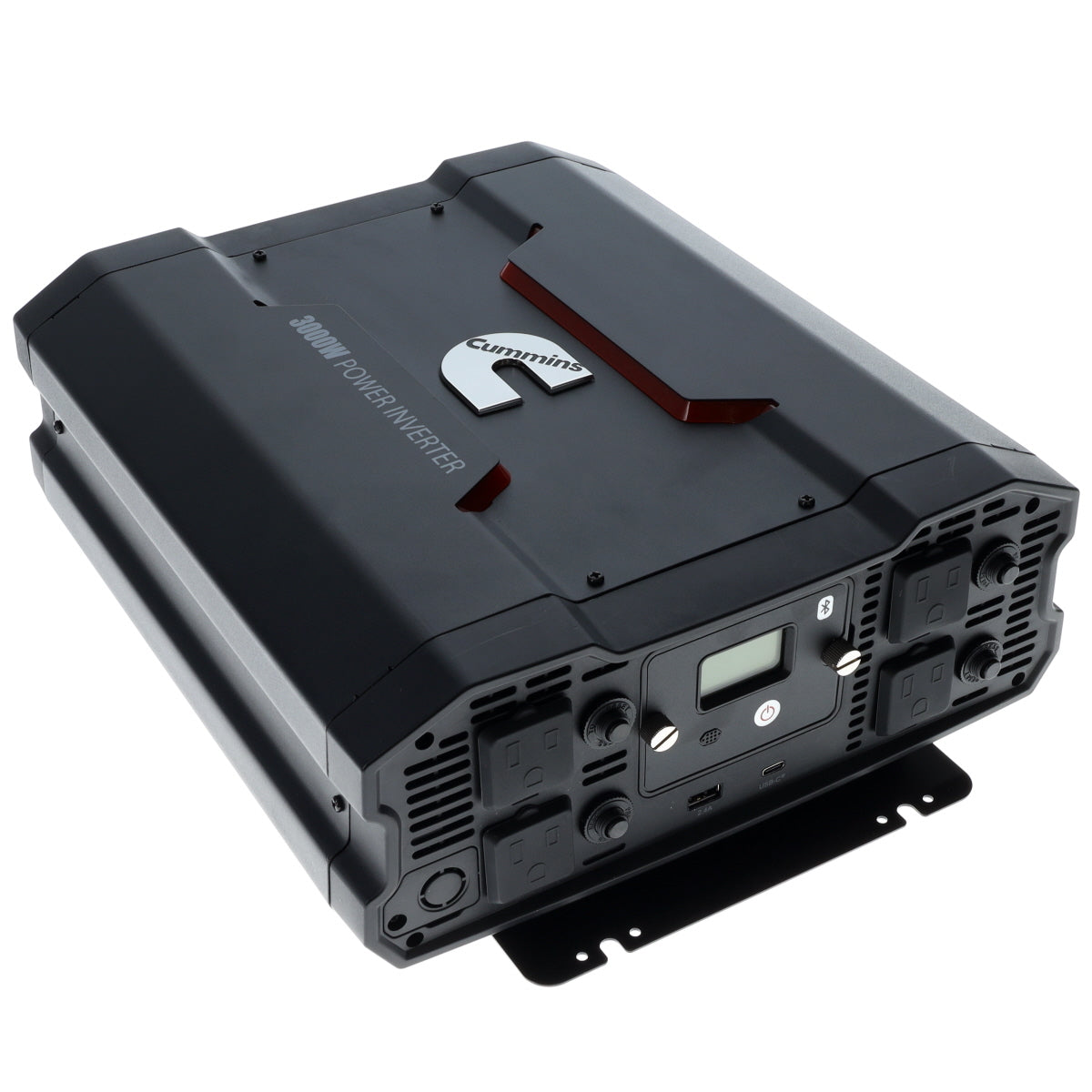 Cummins 3000 Watt Power Inverter Modified Sine Wave Truck Inverter 12V to 110 Volts Four AC Outlets Two USB Ports (Full Cable Kit Included)