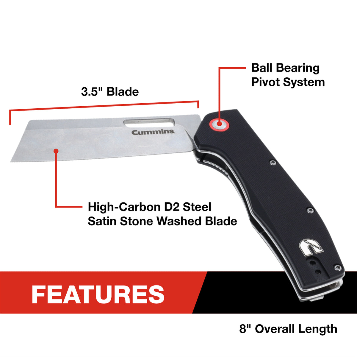 Cummins CMN4723 Folding Pocket Knife - image 4