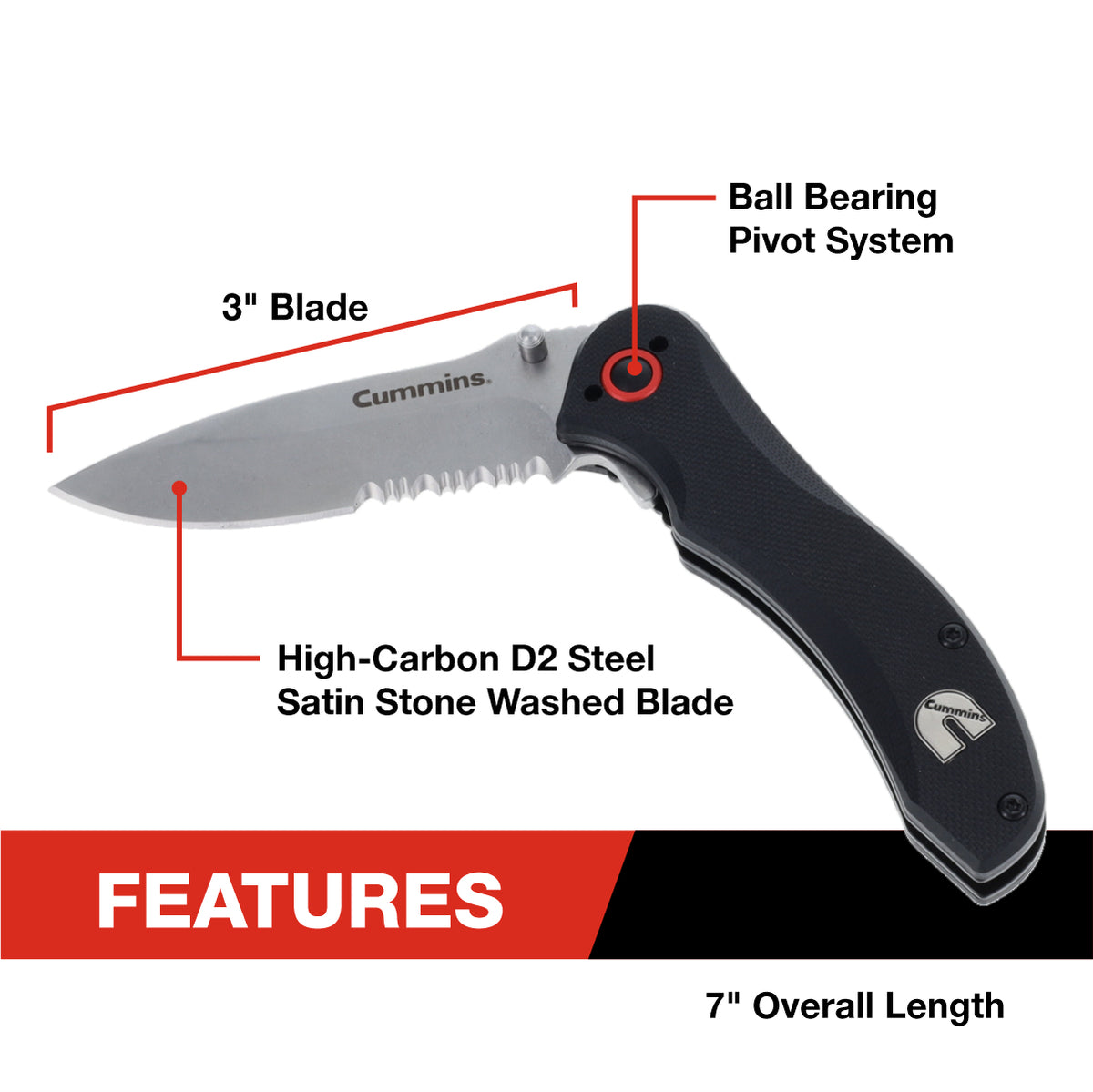 Cummins CMN4726 Folding Pocket Knife - image 4