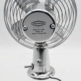 12V Metal Truck or Bus Fan w Dash Mount Vintage Chrome Look 2-Speed Electric Cooling Fan for Vehicles RP-1179